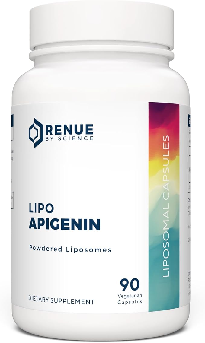 Renue By Science Apigenin | High Strength Liposomal Apigenin Supplement | 90 Apagenine Capsules - 75mg Apigenin per Serving | Non-GMO &amp Allergen Free | Made in The USA Third-Party Tested