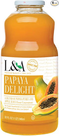 La-Co L&ampA Papaya Delight Juice 32-Ounce 192.0 Fl Oz (Pack of 6)