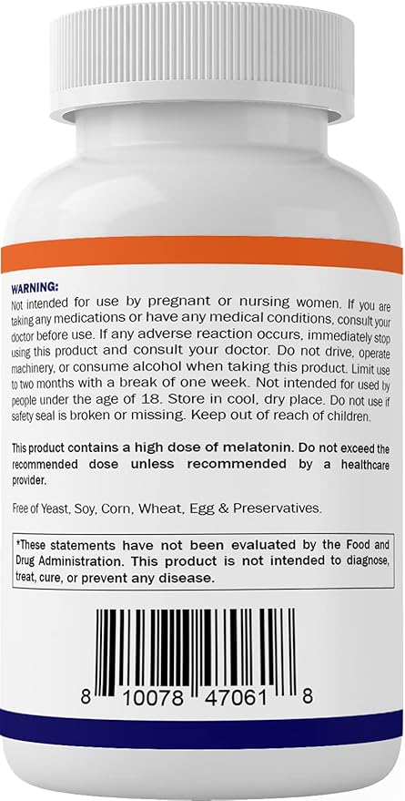 Vitamatic Melatonin 30mg Made with B6 Magnesium L-Theanine L-Tryptophan 5-HTP GABA Valerian Chamomile Passion Flower Ashwagandha &amp Black Pepper