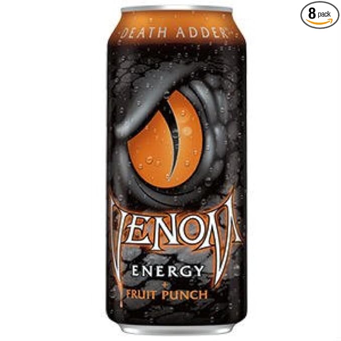 Venom Energy Death Adder Fruit Punch 16 oz (8 Cans)