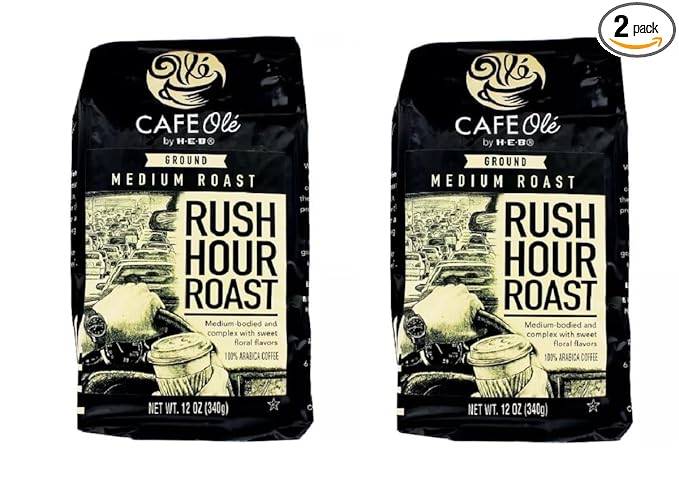 Cafe Ole HEB Ground Coffee 12oz - 2 bags (Rush Hour)