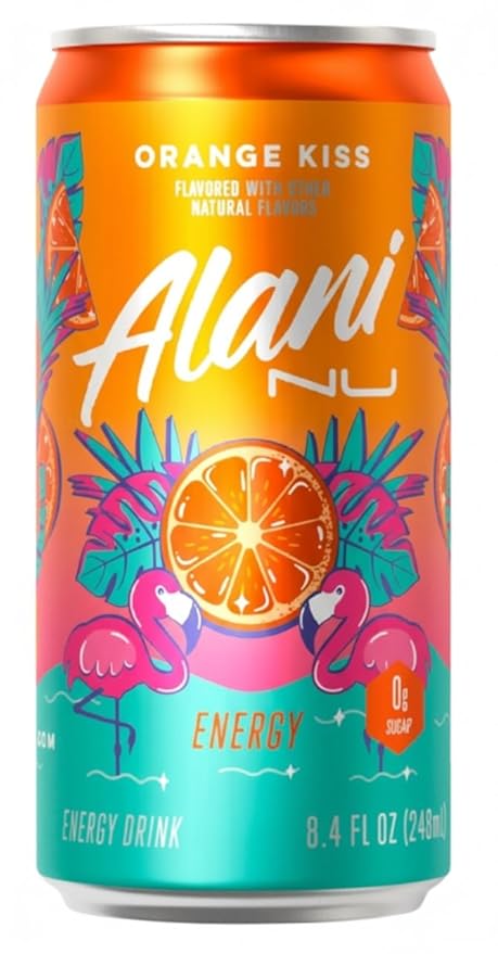 Alani Mini Energy Drinks Variety Pack | Cherry Slush Juicy Peach &amp Orange kiss | Sugar free Low Calorie Energy Drinks 8.4 Fl Oz Cans (Pack of 3)