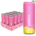 RSP NUTRITION AminoLean Energy Drink - Sugar Free Amino Energy with Natural Caffeine &amp Vegan Amino Acids for No Jitters Tingles or Crash Pink Lemonade Pack of 12