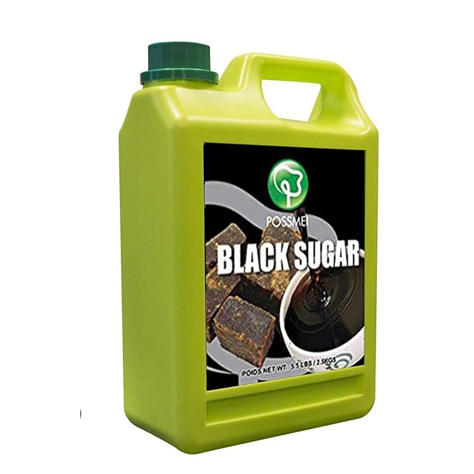Possmei Black Sugar Flavored 5.5 Pound Plastic Jar 2 Pack
