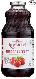 Lakewood Pure Cranberry Juice 32 oz. (Pack of 12)