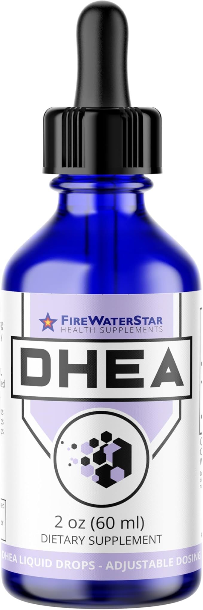 FWS DHEA Liquid Drops - Pure DHEA Supplement for Men and Women - Adjustable Dosing 5mg 10mg 25mg 50mg - Dehydroepiandrosterone Dietary Supplement