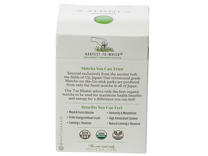 Matcha Green Tea Powder Single Serving Sticks Dr. Weil's Ceremonial Organic Matcha Powder Singles Packets - Individual Tea Packets (24)