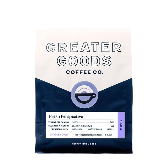 Fresh Perspective - Ethiopia - Roasted by Greater Goods Coffee Co. - Freshly Ground Coffee - 2 Pound Bag