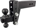 BulletProof Hitches - 3.0 Adjustable Heavy Duty Trailer Hitch (22000 lb. Rating) - 4 Drop/Rise Trailer Hitch with 2 &amp 2-5/16 Dual Ball - Powder Coat Solid Steel Corrosion-Resistant