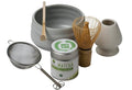Matcha Kari Dr. Weil Complete Tea Set - White - Japanese Ceremonial Organic Matcha with Whisk and Holder Ceramic Bowl Sifter and Scoop