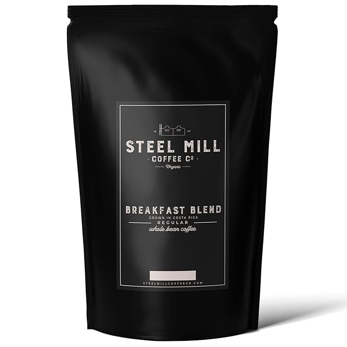 Steel Mill Coffee Co. - Breakfast Blend - Ground Coffee - Medium Roast - Regular - 100% Arabica Beans - 2 lb Bag