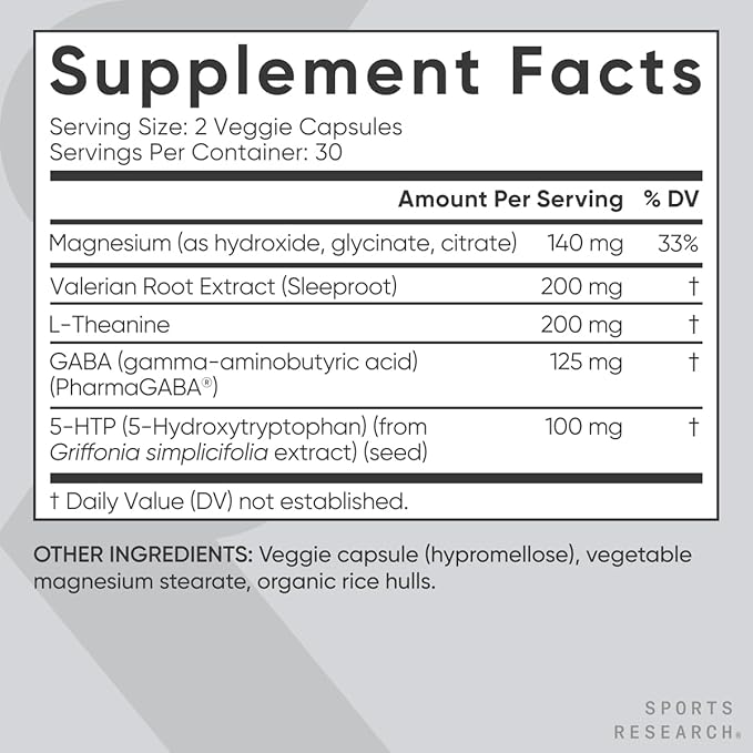 Sports Research De-Stress &amp Sleep Bundle - 160 mg Chelated Magnesium Glycinate Melatonin-Free Sleep Complex &amp Ashwagandha Softgels with Coconut MCT Oil for Relaxation Calm &amp Sleep Suppor