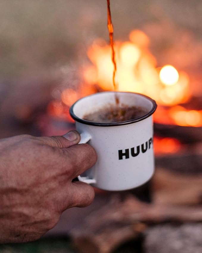 HUUPA Extreme Wood-Fired Roasted Coffee 100% Robusta Beans Dark Roast More Caffeine and Body Whole Bean Extreme 16 oz