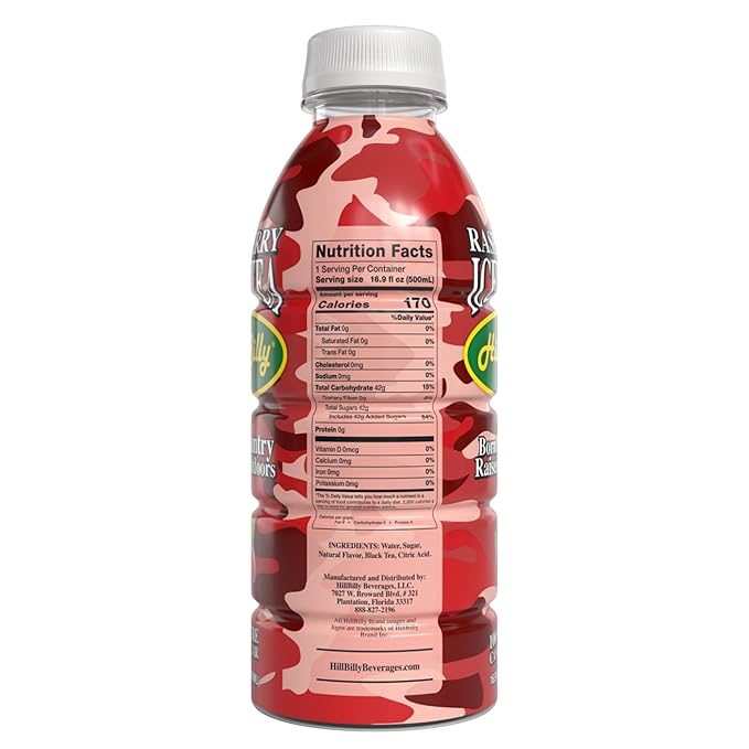 HillBilly Iced Teas and Lemonades Riega Snacks (12 Count Raspberry Iced Tea)