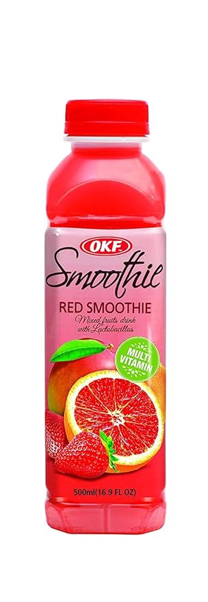 OKF Smoothie Multi Vitamin Premium New Drink 16.9 Fluid Ounce (Red Smoothie 12 Pack)