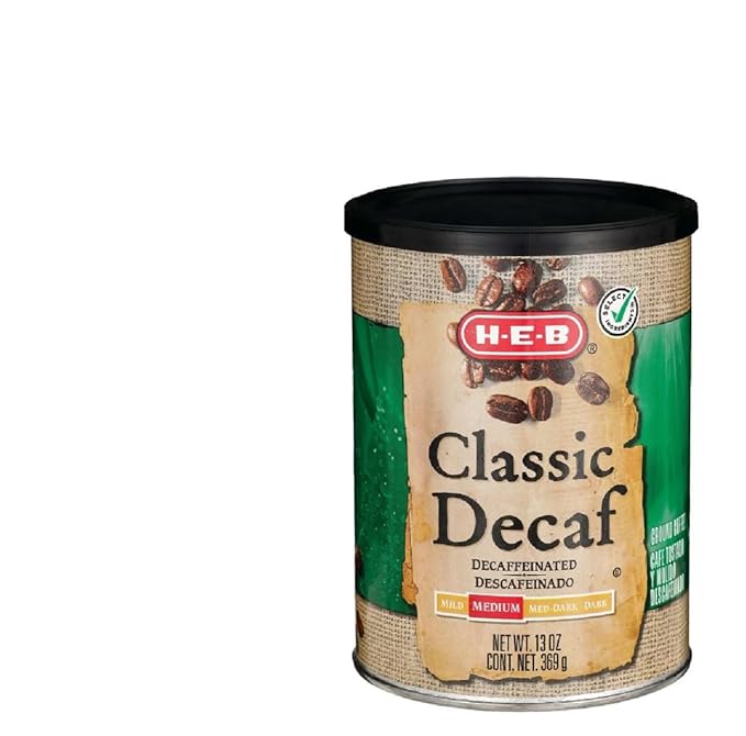 HEB Medium Roast Ground Coffee - 1 canister (Classic Decaf 13oz)