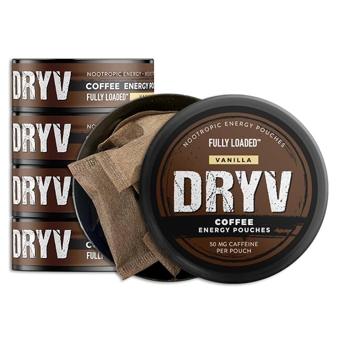 Dryv Energy Pouches - 5 Pack Vanilla Pouches