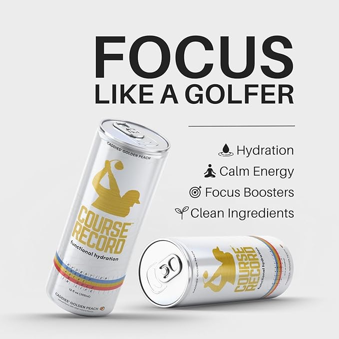 Functional Hydration Drink for Golfers – COURSE RECORD Variety Pack – Electrolytes Calm Energy &amp Focus – Healthy Sports Drink – 12-Pack (12oz Cans) – Low Sugar Low Caffeine