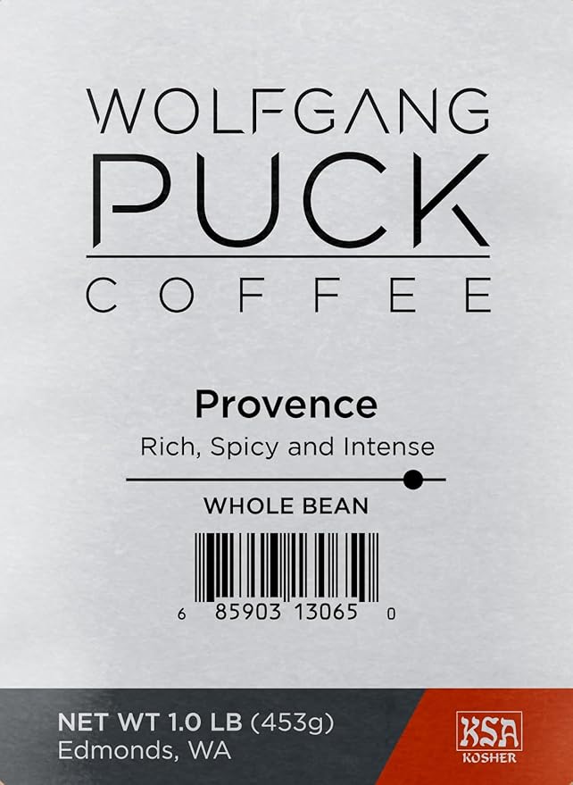 Wolfgang Puck Coffee Provence French Roast Whole Bean 1 Pound (Pack of 6)