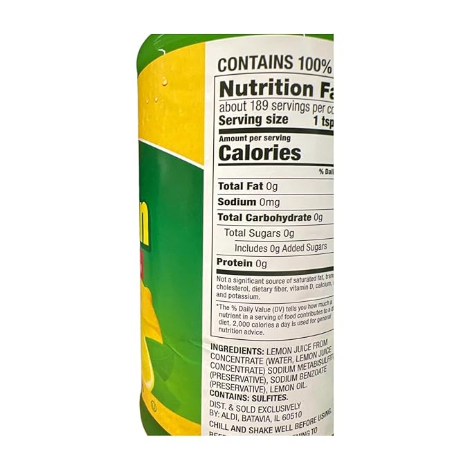 Generic 100% Lemon and Lime Juice Natural Strength. 32 Fl Oz (Pack of 2)