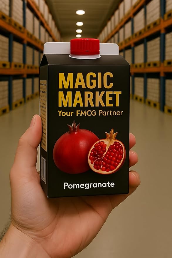 Magic Market Pomegranate Juice Drink Naturally Sweetened 32 Fl Oz Pack of 6