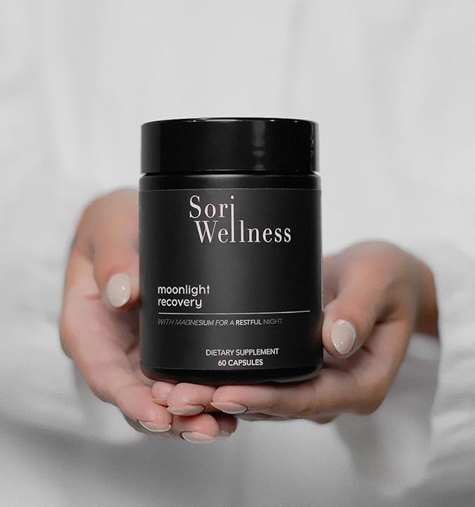 Moonlight Recovery - Sleep &amp Night Recovery Supplement - 60 Capsules (30 Servings) - Magnesium Glycinate Ashwagandha L-Theanine L-Tryptophan GABA - Vegan Non-GMO Caffeine-Free