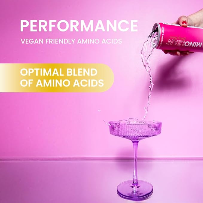 RSP NUTRITION AminoLean Energy Drink - Sugar Free Amino Energy with No Jitters Tingles or Crash Vegan Amino Acids Berry Elixir 12 Pack