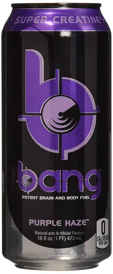 Bang Energy Purple Haze Sugar-Free Energy Drink 16-Ounce | Pack of 12