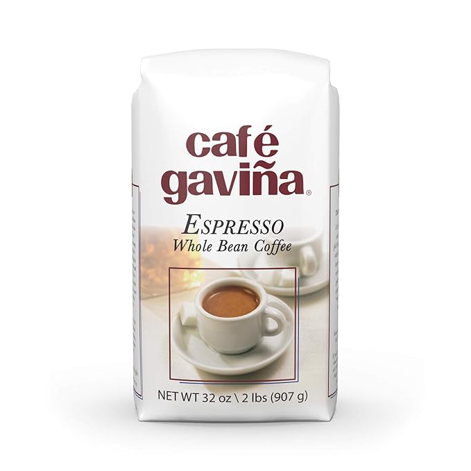 Café Gaviña Espresso Whole Bean Coffee Dark Roast Bold Body and Chocolate Notes 32 oz Bag