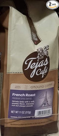 Tejas Cafe French Roast Ground Coffee 11 oz (Pack of 2)