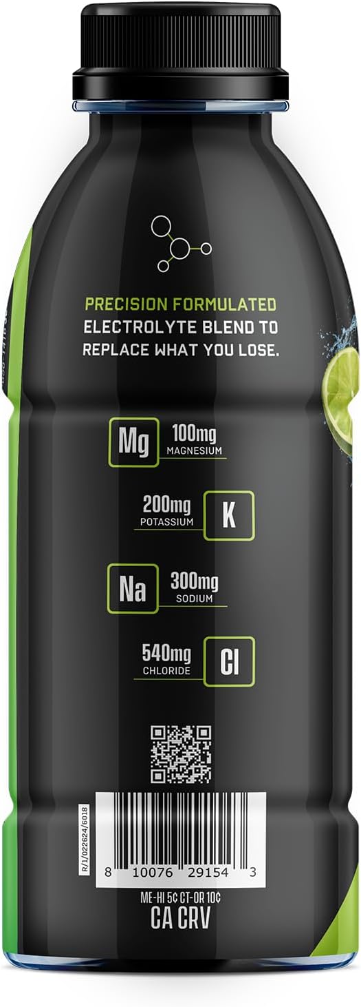 Jocko Fuel Hydrate Electrolyte Drinks - Sports Drink Hydration Amplifier Thirst Quencher - Scientifically Formulated Electrolyte Blend Lemon-Lime 16 Oz (12 Pack)
