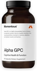 Momentous Alpha GPC Supplement - Cognitive Health &amp Function Support - NSF Certified for Sport - GMO- &amp Gluten-Free - 60 Servings