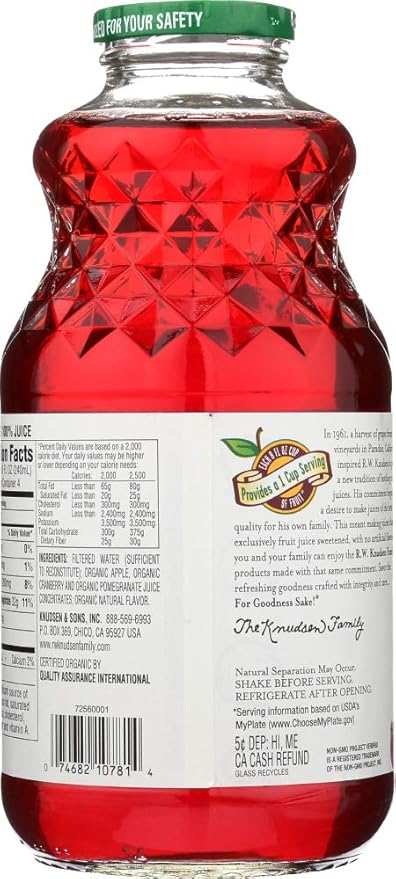 Organic Cranby Pomegrant Juice (Pack of 12) - Pack Of 12