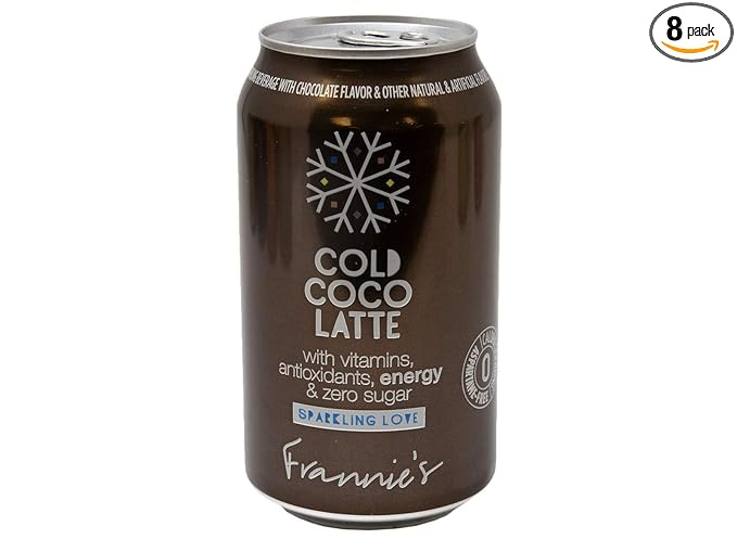 AmishTastes Frannie’s Sparkling Cold Coco Latte Protected With High-Density Foam 12 Oz. (Pack of 8)