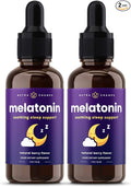 NutraChamps Liquid Melatonin Drops 480 Servings Sugar Free Kids Melatonin Liquid Sleep Aid Supplement Vegan &amp Non-GMO Natural Berry Flavor Melatonin 1 mg Drops