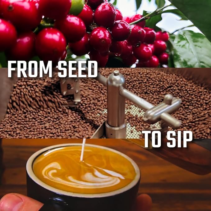 KONA EARTH 100% Kona Premium Coffee Dark Roast Whole Bean (8oz) Farm-Direct Authentic Hawaiian Kona Coffee beans from Hawaii’s Big Island Micro-Batch-Roasted