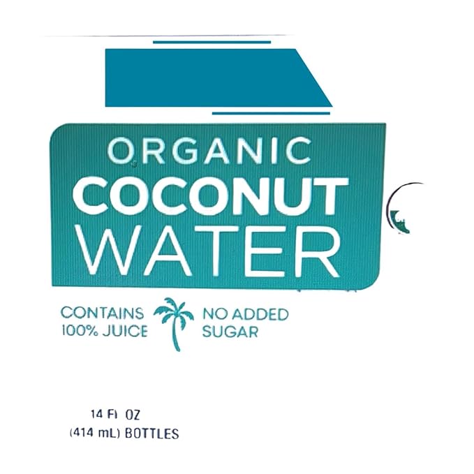 Organic Coconut Water 100% Pure Juice No Added Sugar 14 Fl Oz Pack of 6