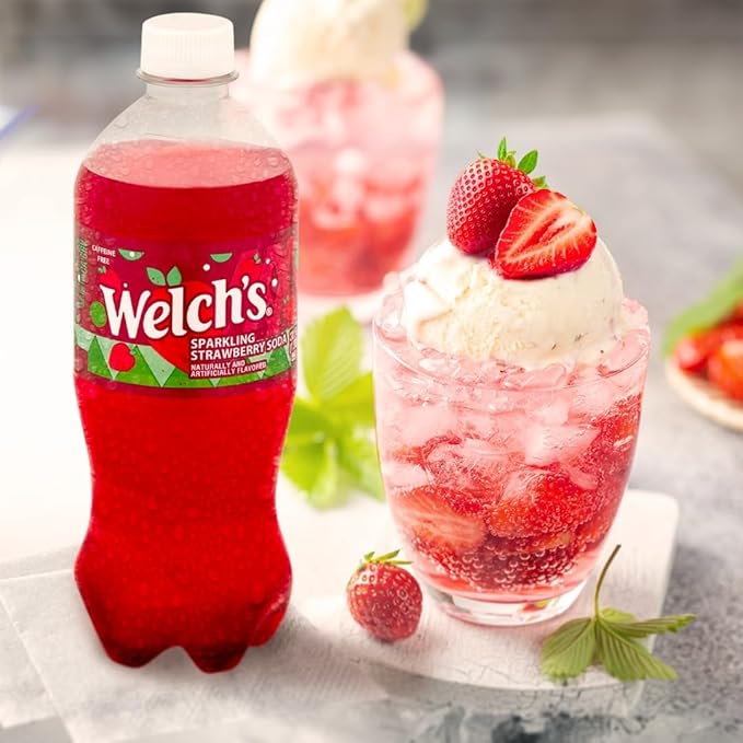 Welch's 20 fl. oz. Sparkling Soda Bottle (12 Strawberry)