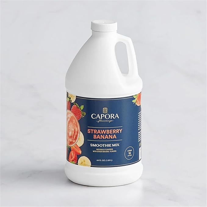 FixtureDisplays Strawberry Banana Fruit Smoothie Mix 64 Fluid ounce WS-513SMSTRBAN-NF