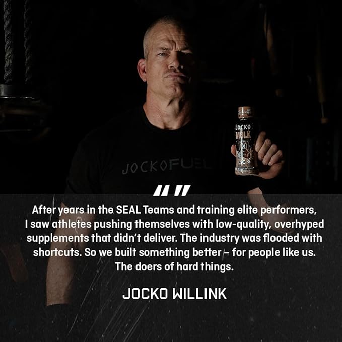 Jocko Mölk 30g Grass Fed Protein Shakes – No Added Sugar Protein Drinks KETO Friendly - Ready to Drink 12 FL Oz (Pack of 12) Banana Cream