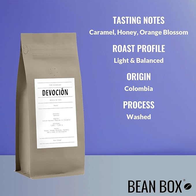 Honey - Roasted by Devocion - Whole Bean Coffee - 5 Pound Bag