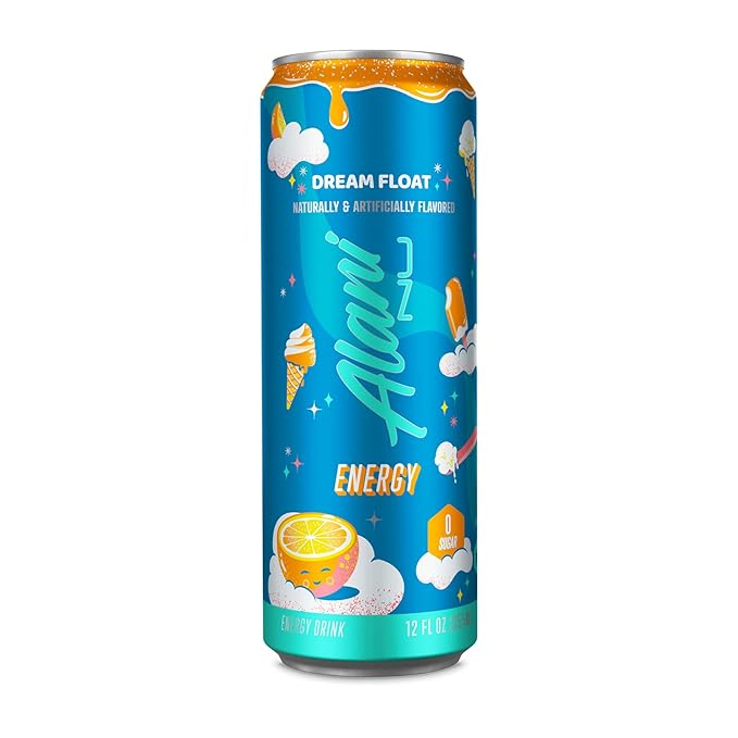 Alani Nu DREAM FLOAT Ice Sugar Free Low Calorie Energy Drinks | 200mg Caffeine | Antioxidants | Biotin B Vitamins | Zero Sugar | 15 Calories or Less | 12 Oz Cans | 24 Count