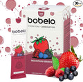 Bobelo Self Carbonating Hydration Packets | Low Calorie Drink Mix Electrolytes Powder Packets | Keto Friendly Sugar Free Water Enhancer | Soda &amp Sparkling Water Alternative | Mountain Berries(30