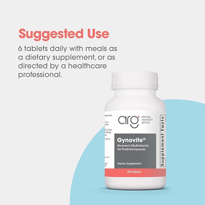 Optimox Gynovite - Menopause Supplements for Women Post Menopause Support Vitamins for Hot Flash Night Sweats Women's Menopausal Comfort - 180 Tablets