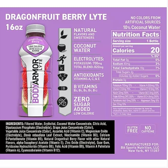 BEEQ BOX (Pack Of 9) BODYARMOR LYTE Sports Drink Variety Pack (16 fl. oz.)