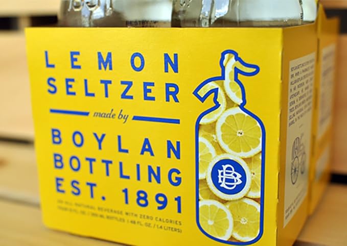Boylan Lemon Seltzer 12 fl oz (24 Glass Bottles)