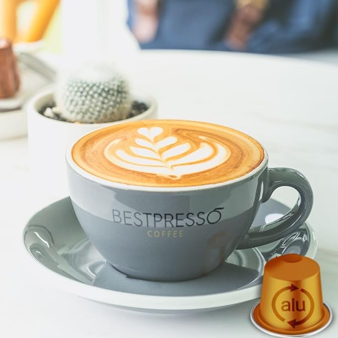 Bestpresso Coffee for Nespresso Original Machine 120 Aluminum pods Certified Genuine Espresso Verona Blend (High Intensity) Pods Compatible with Nespresso Original 60 Days Satisfaction Guarantee