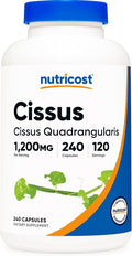 Nutricost Cissus Quadrangularis (1200mg) 240 Capsules - 120 Servings Gluten Free Non-GMO and Vegetarian Friendly