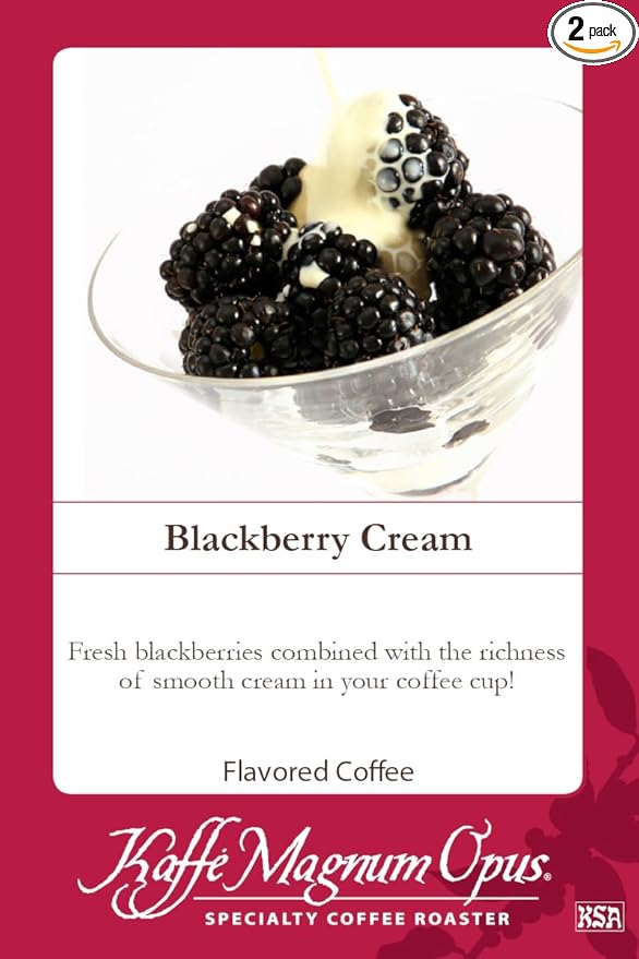 Kaffe Magnum Opus - Blackberry Cream Ground Coffee 2 Packs of 5 lb Each Freshly Roasted Gourmet Blend Perfect for Chefs