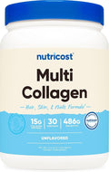 Nutricost Multi Collagen Protein Complex (Unflavored 30 Servings) - Supplement with Biotin Hyaluronic Acid and Collagen Peptides